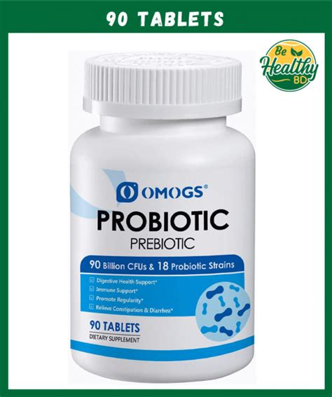 Omogs Probiotic Prebiotic 90 Billion Cfu 90 Tablets Behealthybd