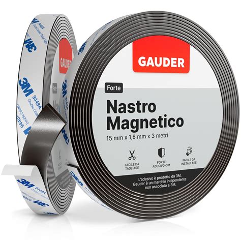 Gauder Nastro Magnetico Autoadesivo Forte Strisce Magnetiche Con