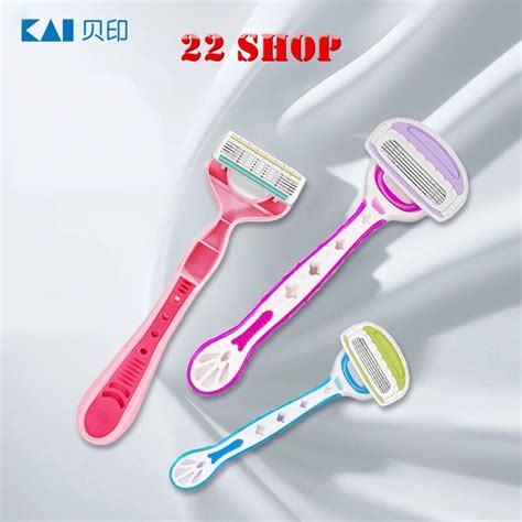 KAI Body Shavers Japan Bikini Line Razor Pink Blue With 4 And 5 Layer Blades日本KAI 比基尼线剃须刀4 And 5