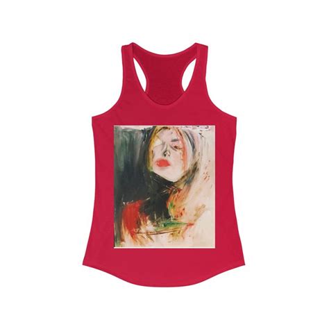 Women S Distortion Ideal Racerback Tank Hand Painted By Jennifer Etsy