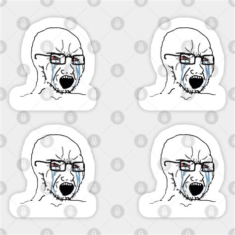 Crying Wojak Wojak Meme Sticker TeePublic