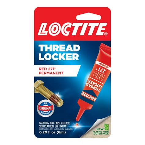 Loctite Threadlocker Red 271 Permanent Pack Of 1 Red 6 Ml Tube