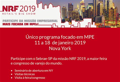 SEBRAE organiza missão empresarial na NRF 2019 em Nova York