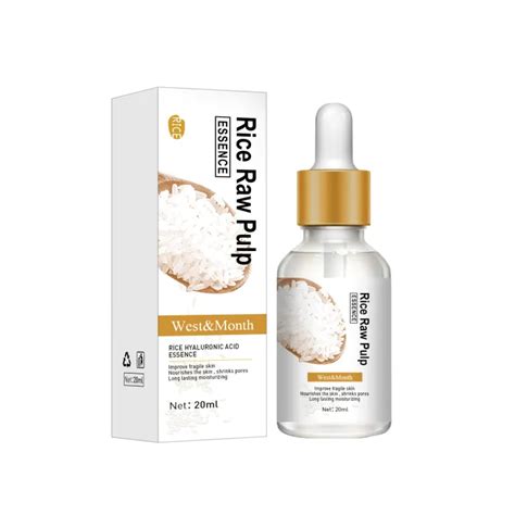 West Month Rice Raw Pulp Essence Face Serum Hyaluronic Acid Liquid