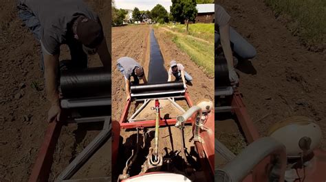 First Use Homemade Plastic Mulch Layer And Bed Hiller YouTube