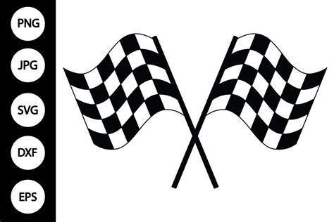 Checkered Racing Flags Svg Graphic By Mydigitalart Creative Fabrica