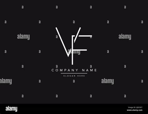 VF Line Art Logo Abstract Monogram Letter Logo Vector Illustration