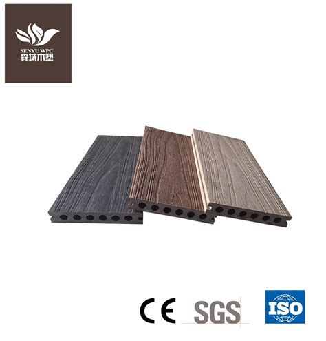 Wpc Wood Grain Capped Co Extrusion Wood Plastic Composite Decking Board