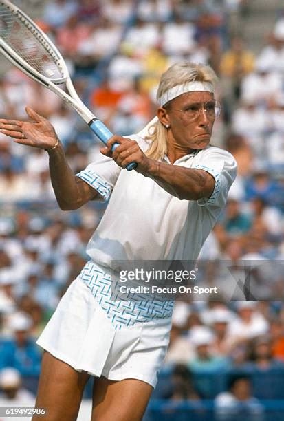 Martina Navratilova At Womens Tennis Tournament Photos and Premium High ...