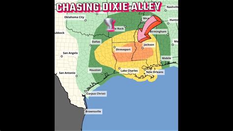 🔴 Live Chasing Dixie Alley A Couple Of Strong Tornadoes Possible