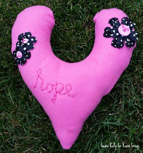 My Pink Felt Pillow For Hands On Heart Kunin Felt