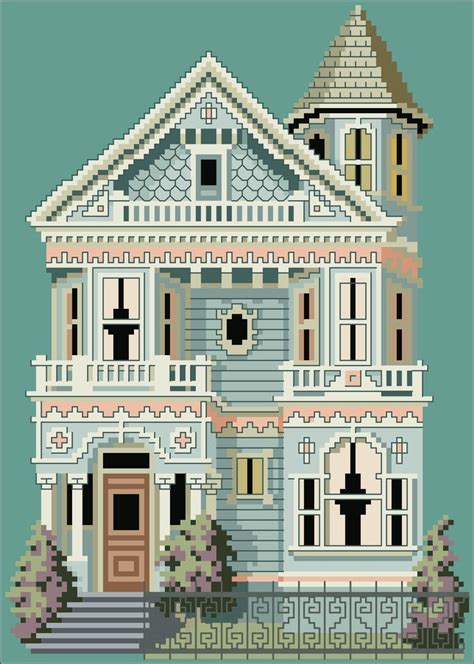 Pdf Cross Stitch Pattern Counted Victorian House Reprodu Inspire