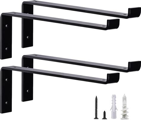 Amazon Inch Shelf Brackets Actual Heavy Duty Black