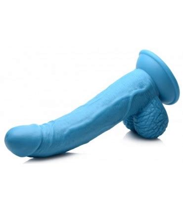 DILDO REALÍSTICO C TESTÍCULOS 19 CM AZUL Sex shop Vibrolandia Portugal