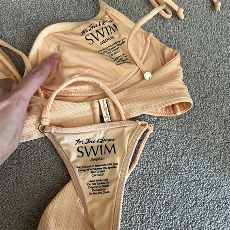 For Love And Lemons Bikini Set In Light Peach Colour Depop