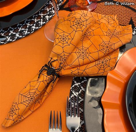 Spiders On A Halloween Tablescape — Whispers Of The Heart