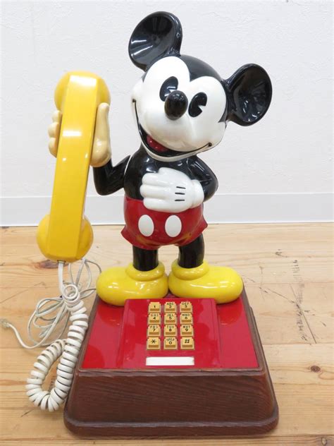 【傷や汚れあり】05396 上401 011 アンティーク品 ミッキーマウス 電話機 Teif 8000 Mickey Mouse Phone