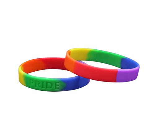 Rainbow Pride Silicone Bracelets Gay Pride Wristbands In Bulk We Are