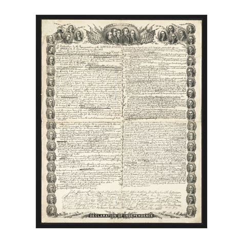 First Draft of the Declaration of Independence Canvas Print | Zazzle