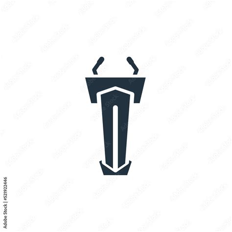 Pulpit icon in trendy flat style isolated on white background. speech pulpit symbol for web and ...