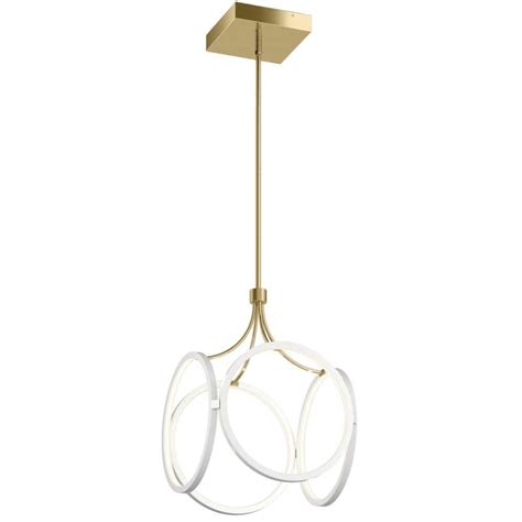 Quintiesse Ciri Led Pendant White And Gold Broughtons Lighting