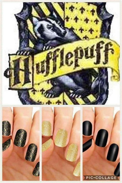 Hufflepuff Inspired Nails With Color Street Color Street Nails Nails