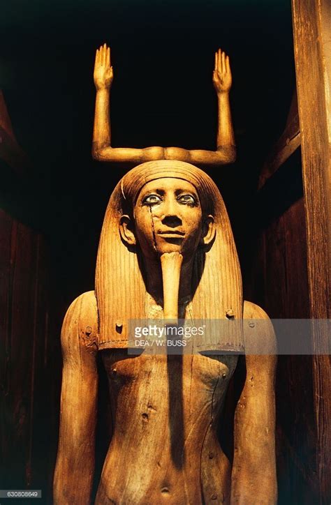 Ka of Pharaoh Hor I or Hor Awibre, wooden statue. Egyptian... | Ancient ...