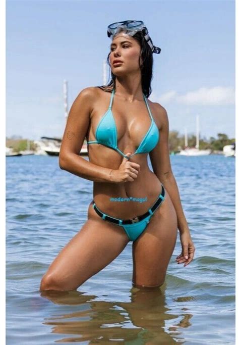Microminimus Wicked Weasel Bond Bikini Turquoise Size M Medium M Top EBay