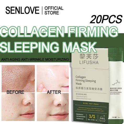 LIFUSHA 20PCS Collagen Firming Sleeping Mask Original Anti-aging anti ...