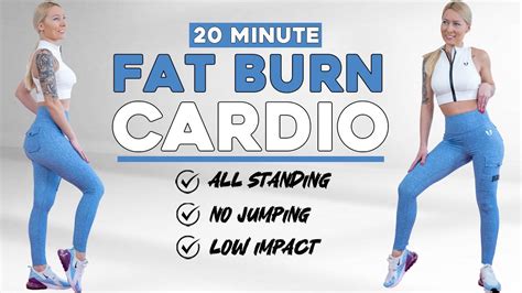 20 Min Fat Burning Cardio Workout Low Impact Knee Friendly No Jumping No Equipment No Repeat