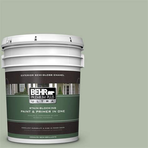 BEHR Premium Plus Ultra 5 Gal N390 3 Jojoba Semi Gloss Enamel