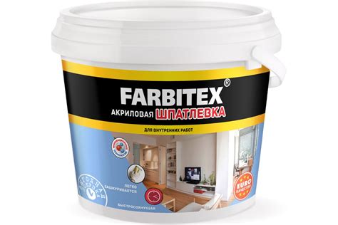 Акриловая шпатлевка Farbitex (для внутренних работ; 15 кг) 4300001566 ...