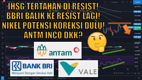 IHSG BBRI TERTAHAN DI RESIST NIKEL POTENSI KOREKSI SEHAT Analisa