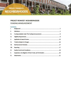 Fillable Online PROJECT REINVEST NEIGHBORHOODS Fax Email Print PdfFiller