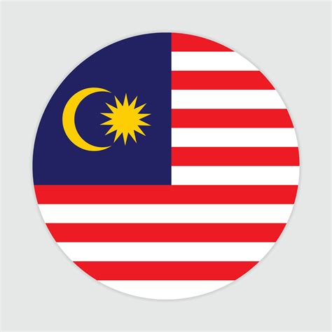 Malaysia Flag Vector Icon Design Malaysia Circle Flag Round Of Malaysia Flag 32997941 Vector