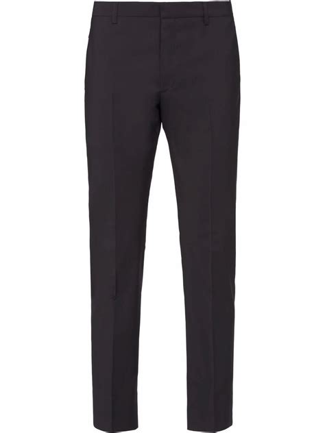 Prada Tailored Straight Leg Trousers Farfetch