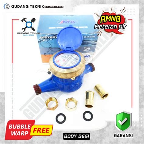 Jual Meteran Air Pam Jarum Body Besi Amnb Water Meter Ledeng