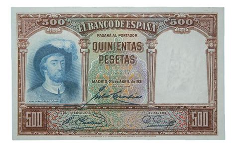 Billete Pesetas Juan Sebastian Elcano Monedalia Es