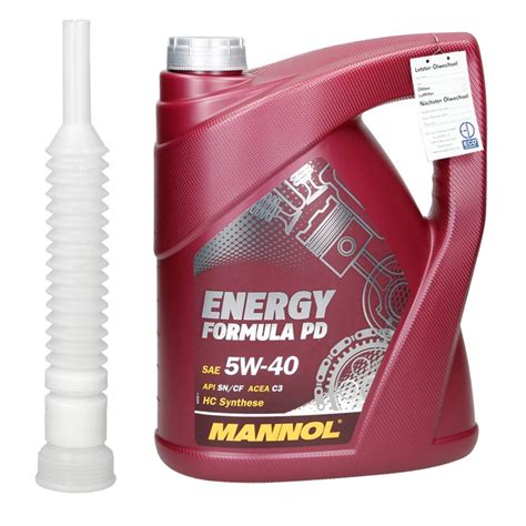 Engine Oil Energy Formula PD 5W 40 5L Mannol Buy