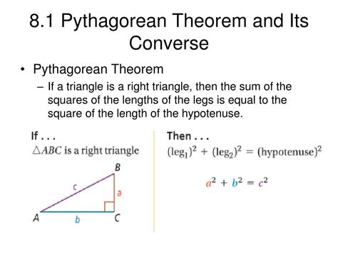 Ppt Pythagorean Theorem And Its Converse Powerpoint Presentation