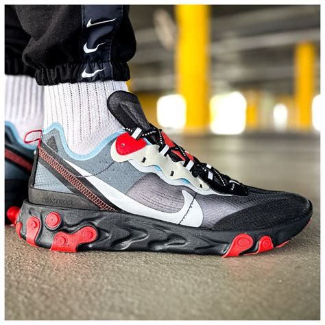 Мужские кроссовки Nike React Element 87 "Blue Chill Solar Red ...