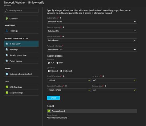 Introduction To IP Flow Verify In Azure Network Watcher Microsoft Learn