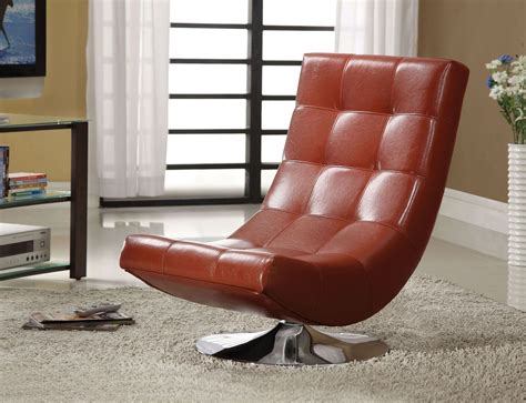 Trinidad Mahogany Red Swivel Accent Chair From Furniture Of America Cm