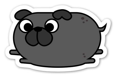 Buy this Black Pug - stickers - StickerApp Shop