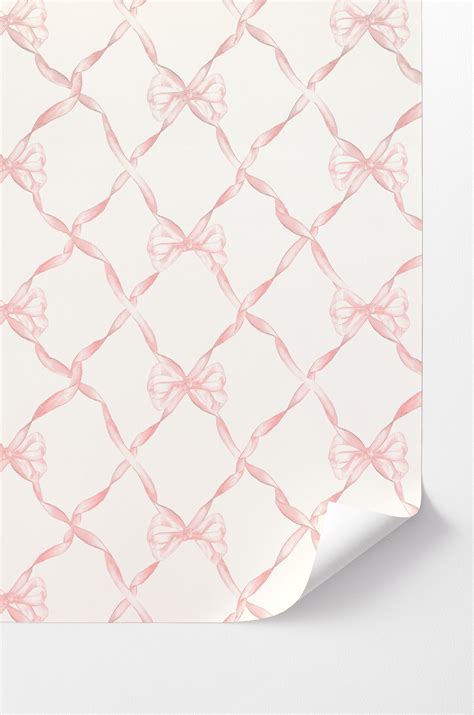 Baby Bow Pink Peel and Stick Wallpaper- Home Decor | LoveShackFancy.com