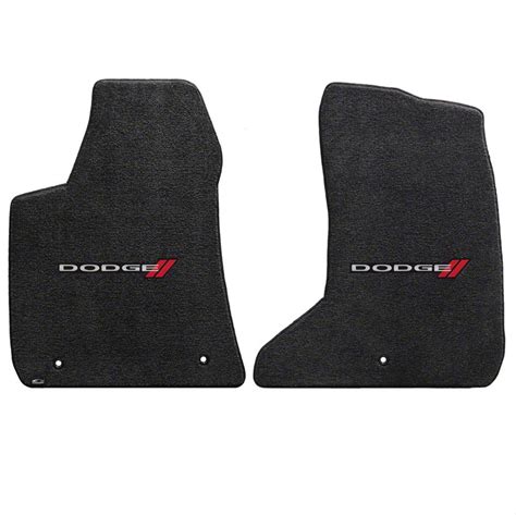 Lloyd Charger Ultimat Front Floor Mats With Dodge Logo Black