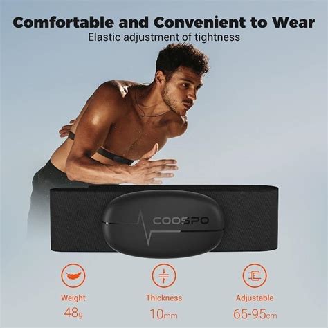 X4724 CooSpo H6 Heart Rate Monitor Chest Strap Bluetooth4.0 ANT+ IP67 ...