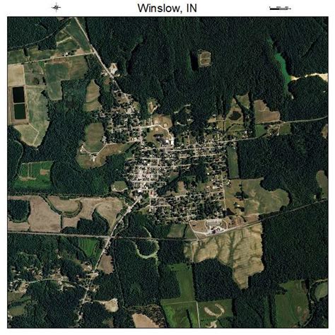 Aerial Photography Map of Winslow, IN Indiana