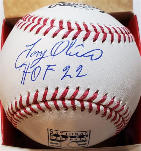 Tony Oliva Autographed HOF Baseball On Sweet Spot With HOF 22