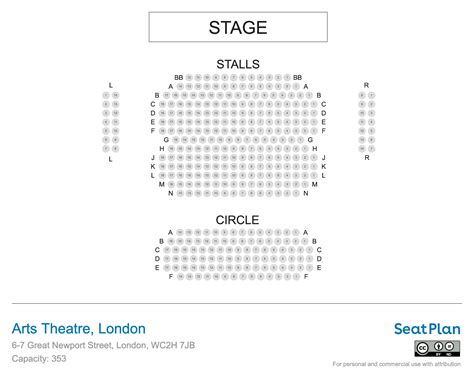 Arts Theatre London Box Office Seatplan